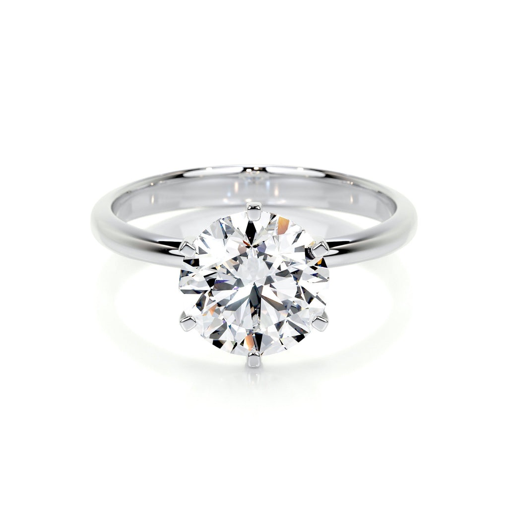 Round Solitaire Lab Grown Diamond Engagement Ring