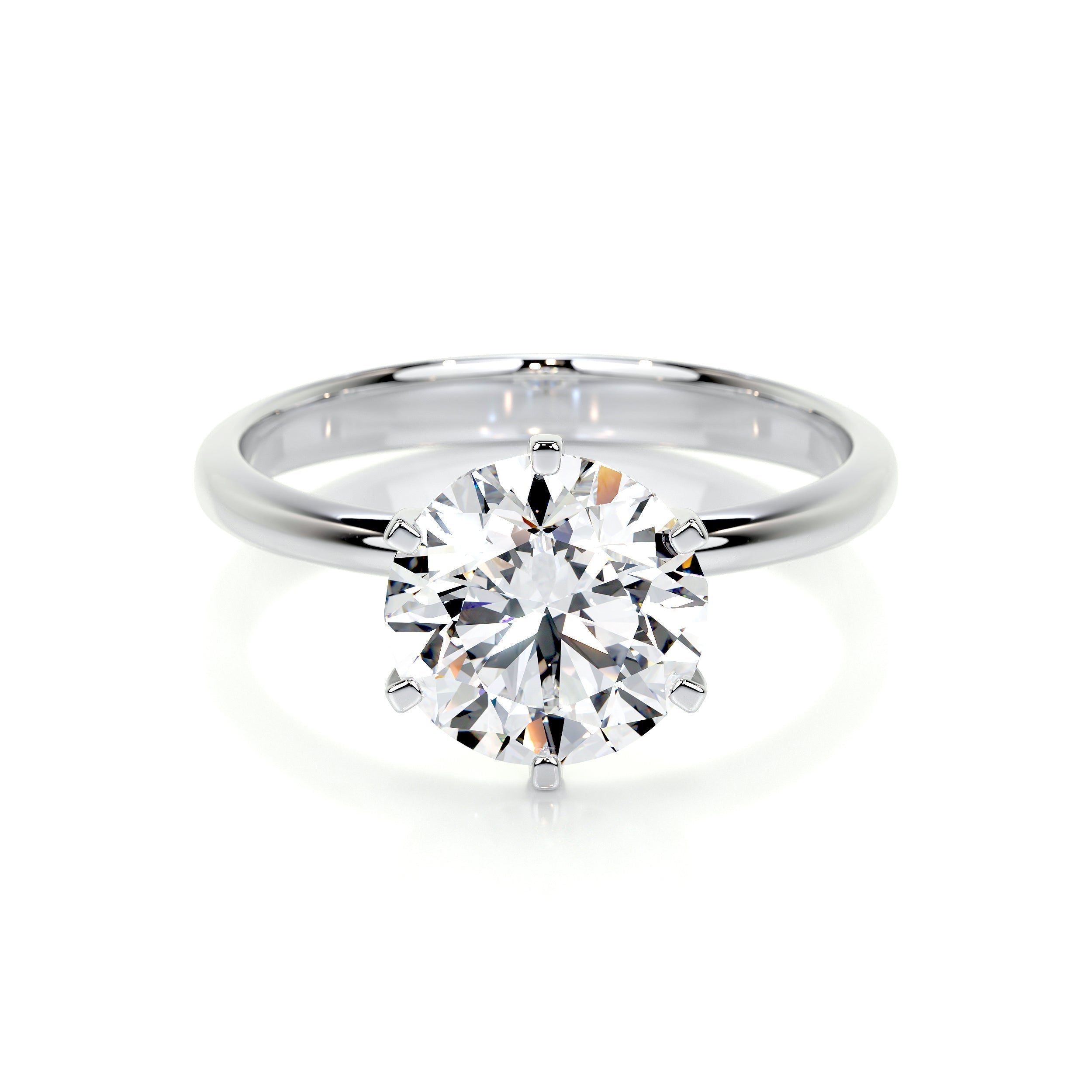 Round Solitaire Lab Grown Diamond Engagement Ring