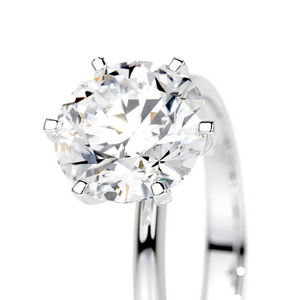 Round Solitaire Lab Grown Diamond Engagement Ring
