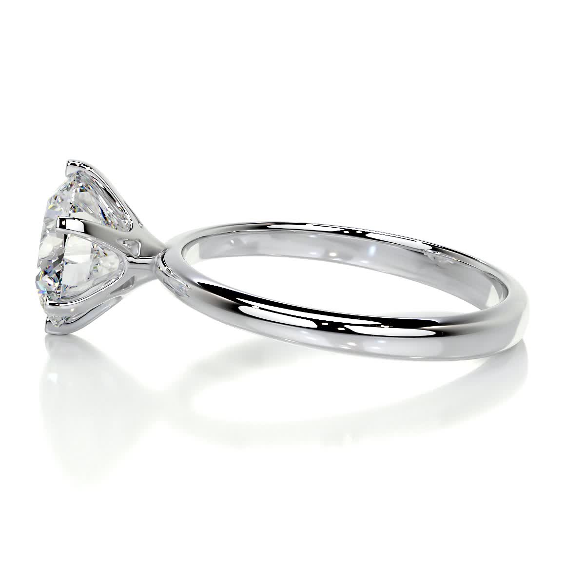 Round Solitaire Lab Grown Diamond Engagement Ring