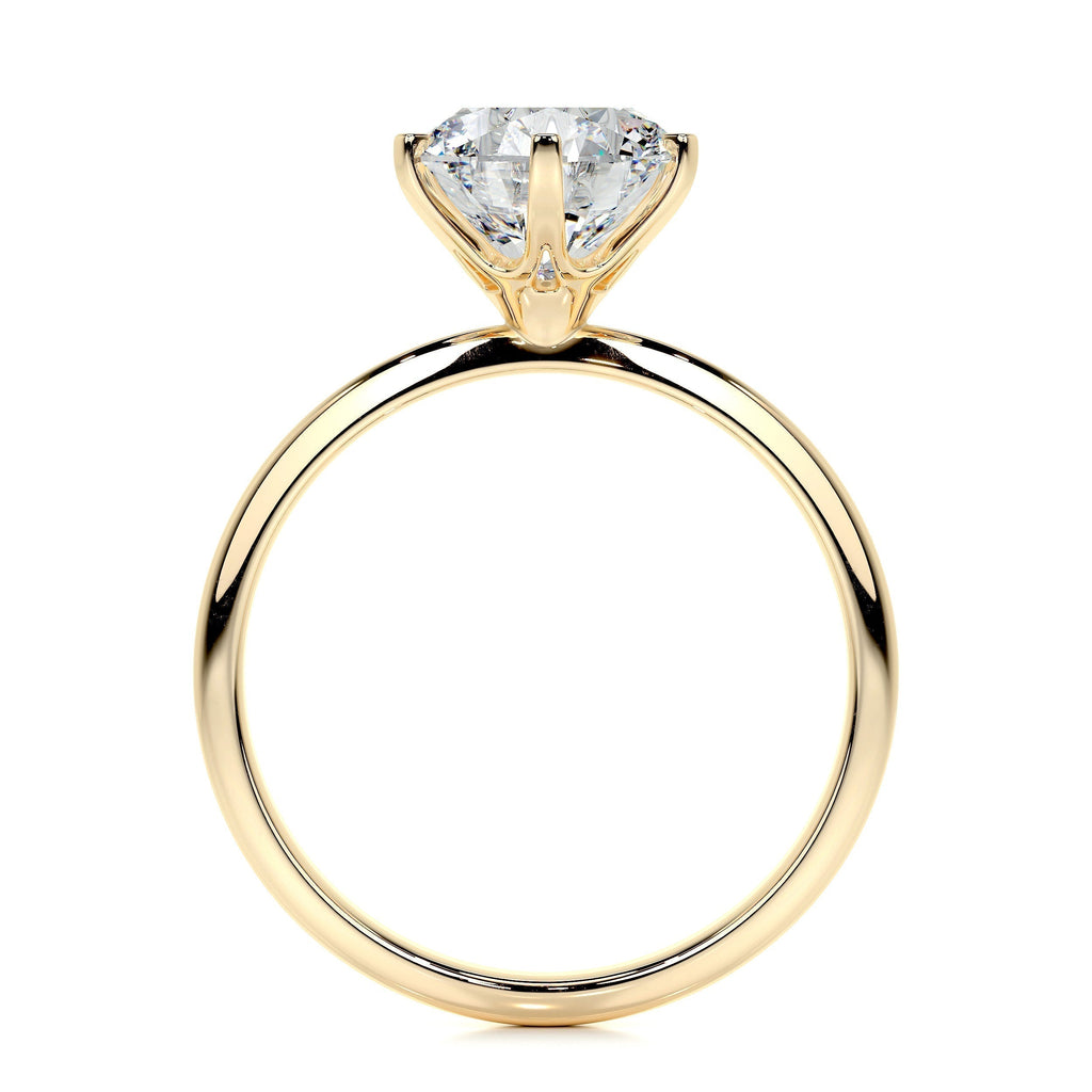 Round Solitaire Lab Grown Diamond Engagement Ring