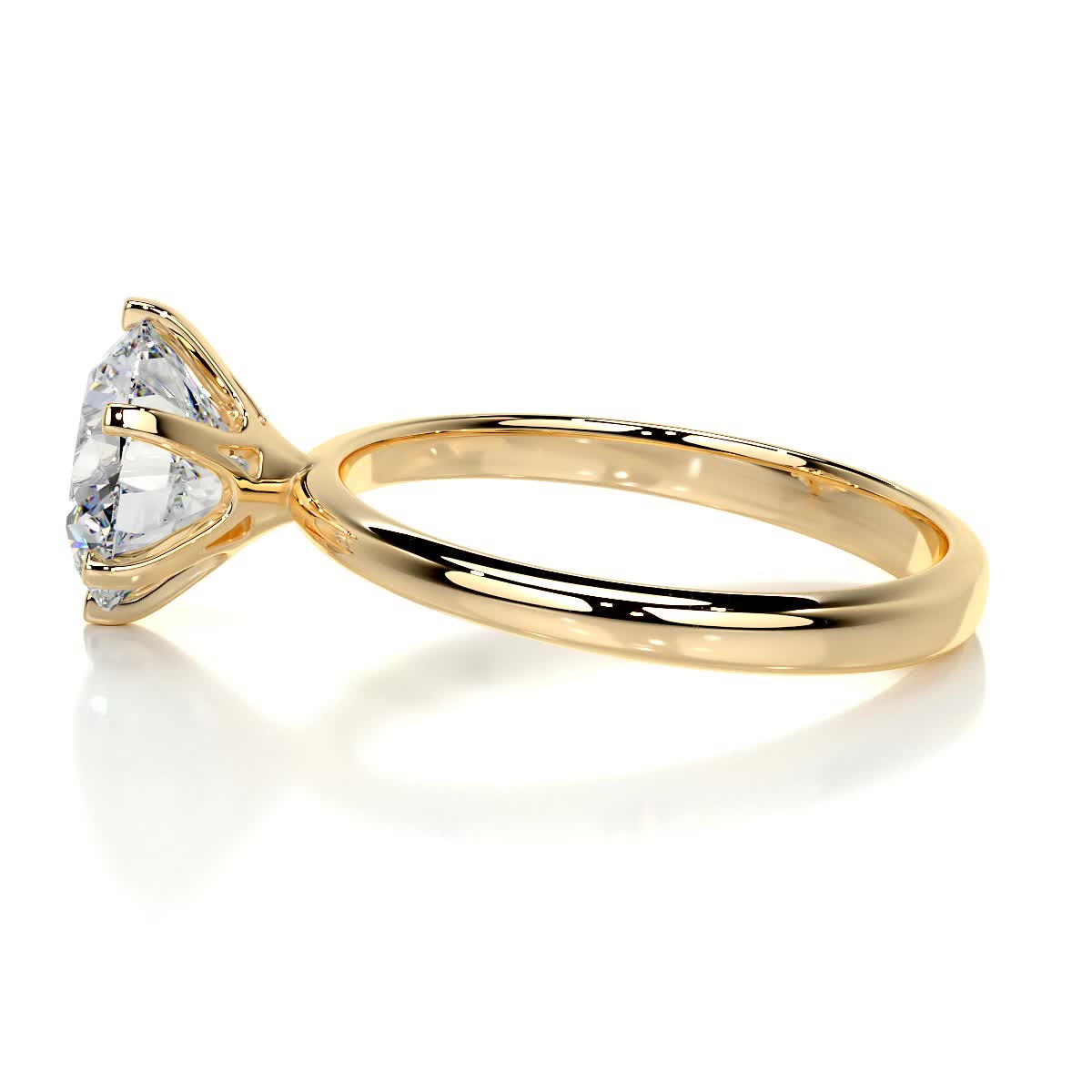 Round Solitaire Lab Grown Diamond Engagement Ring