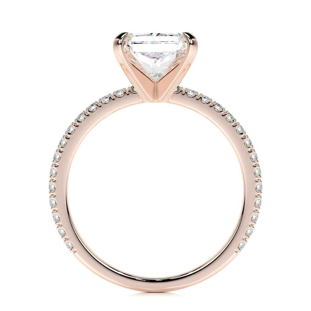Radiant Pave Lab Grown Diamond Engagement Ring