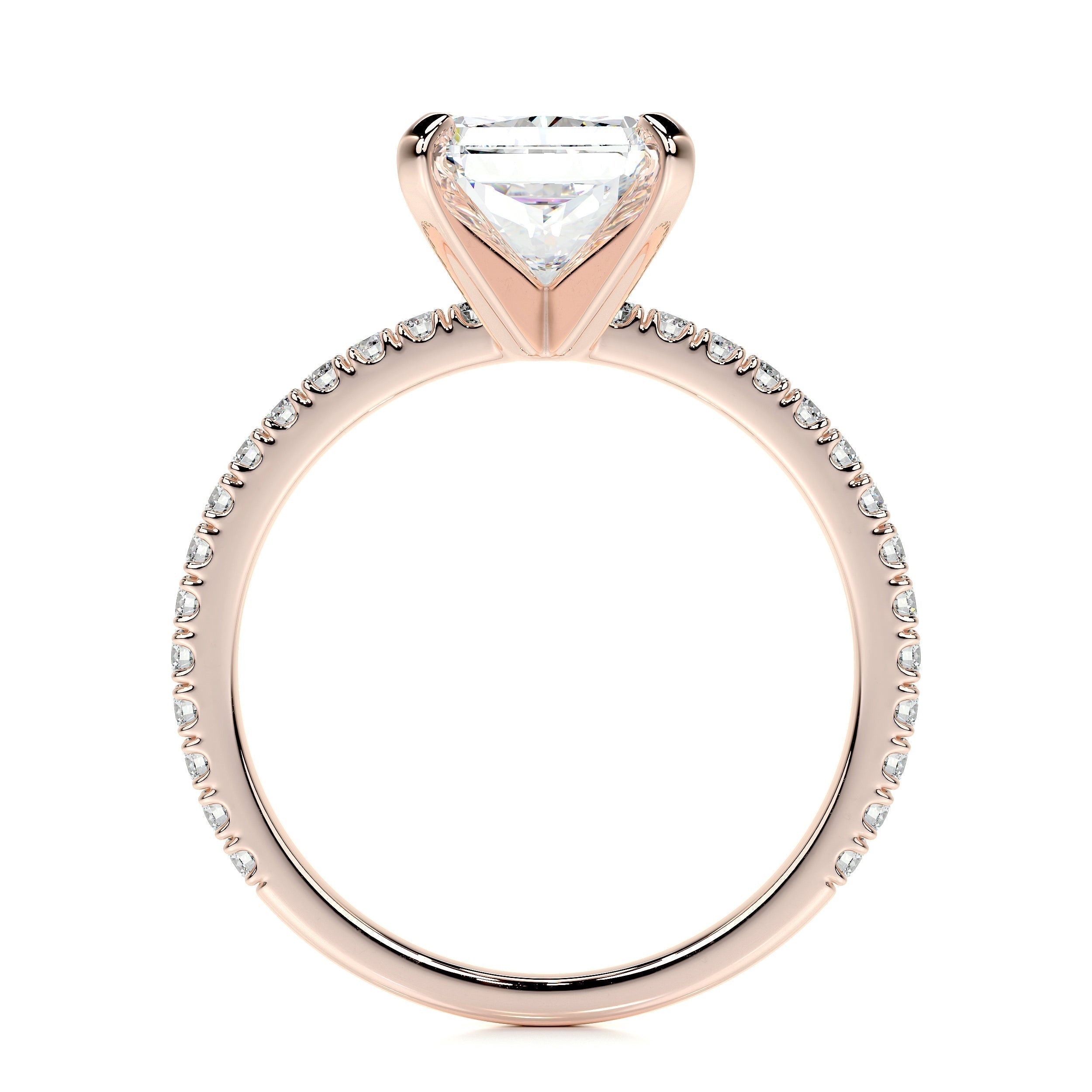 Radiant Pave Lab Grown Diamond Engagement Ring