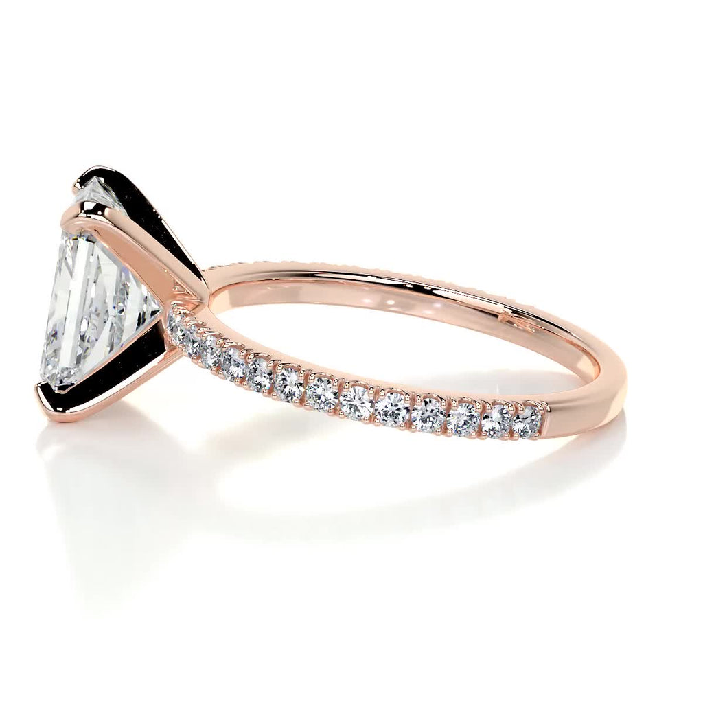 Radiant Pave Lab Grown Diamond Engagement Ring