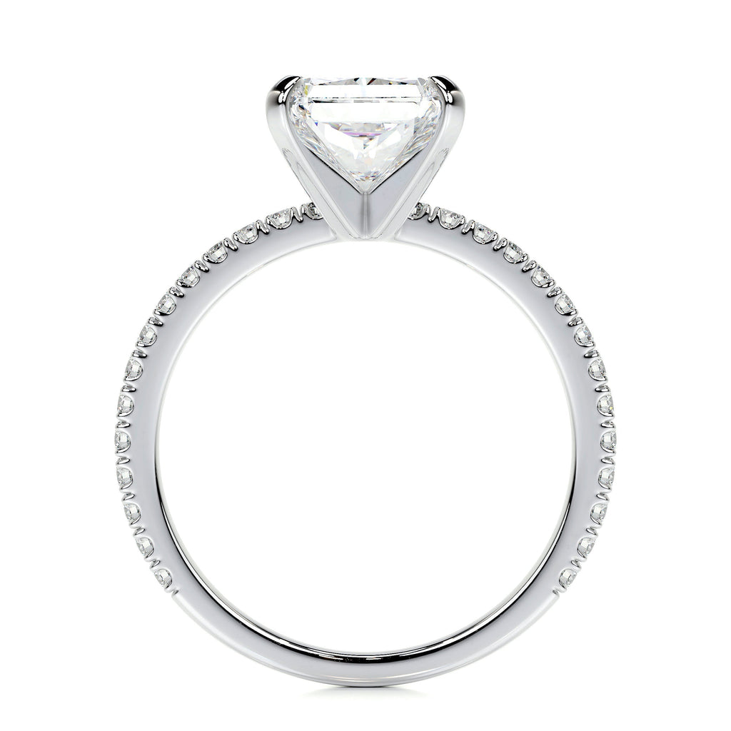 Radiant Pave Lab Grown Diamond Engagement Ring