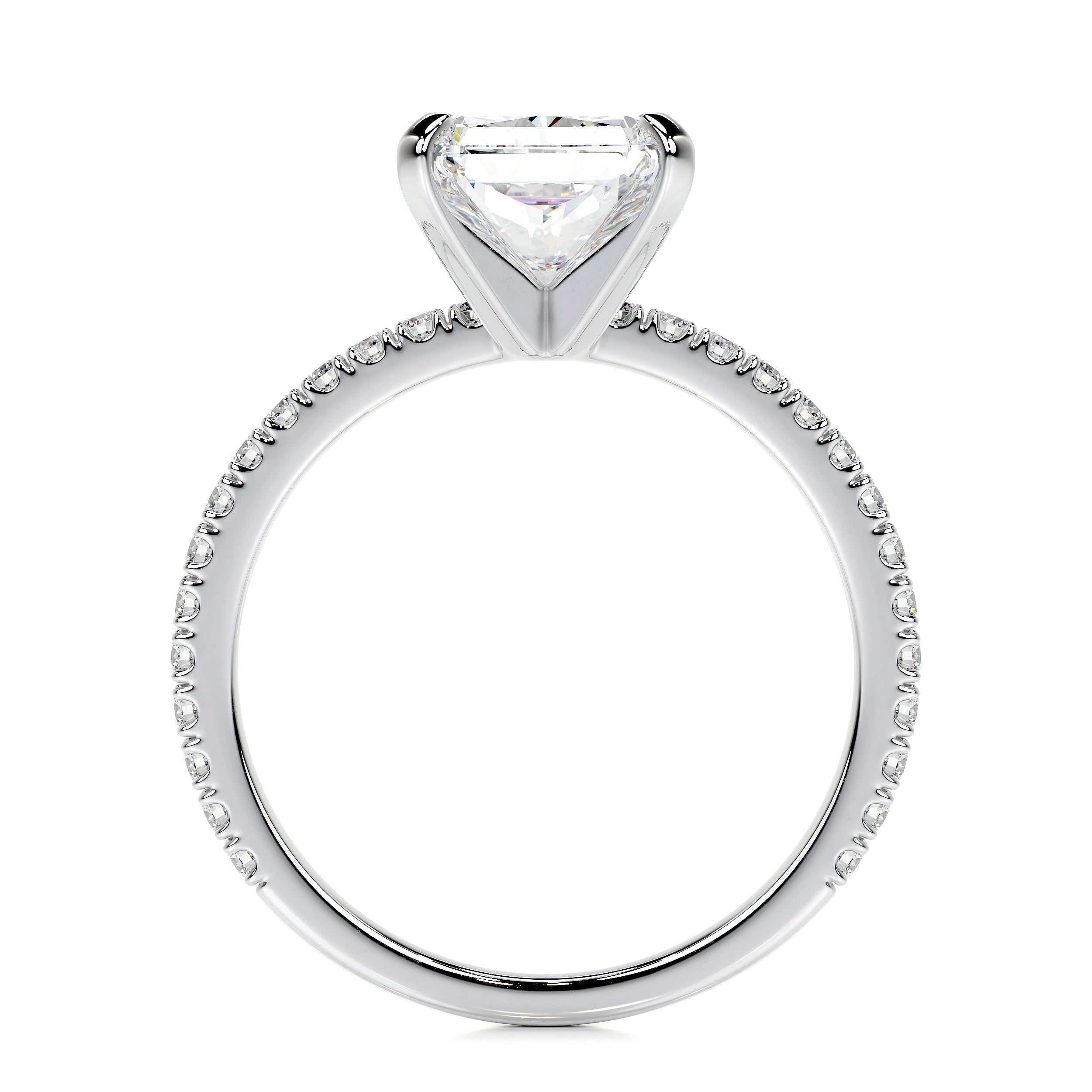 Radiant Pave Lab Grown Diamond Engagement Ring
