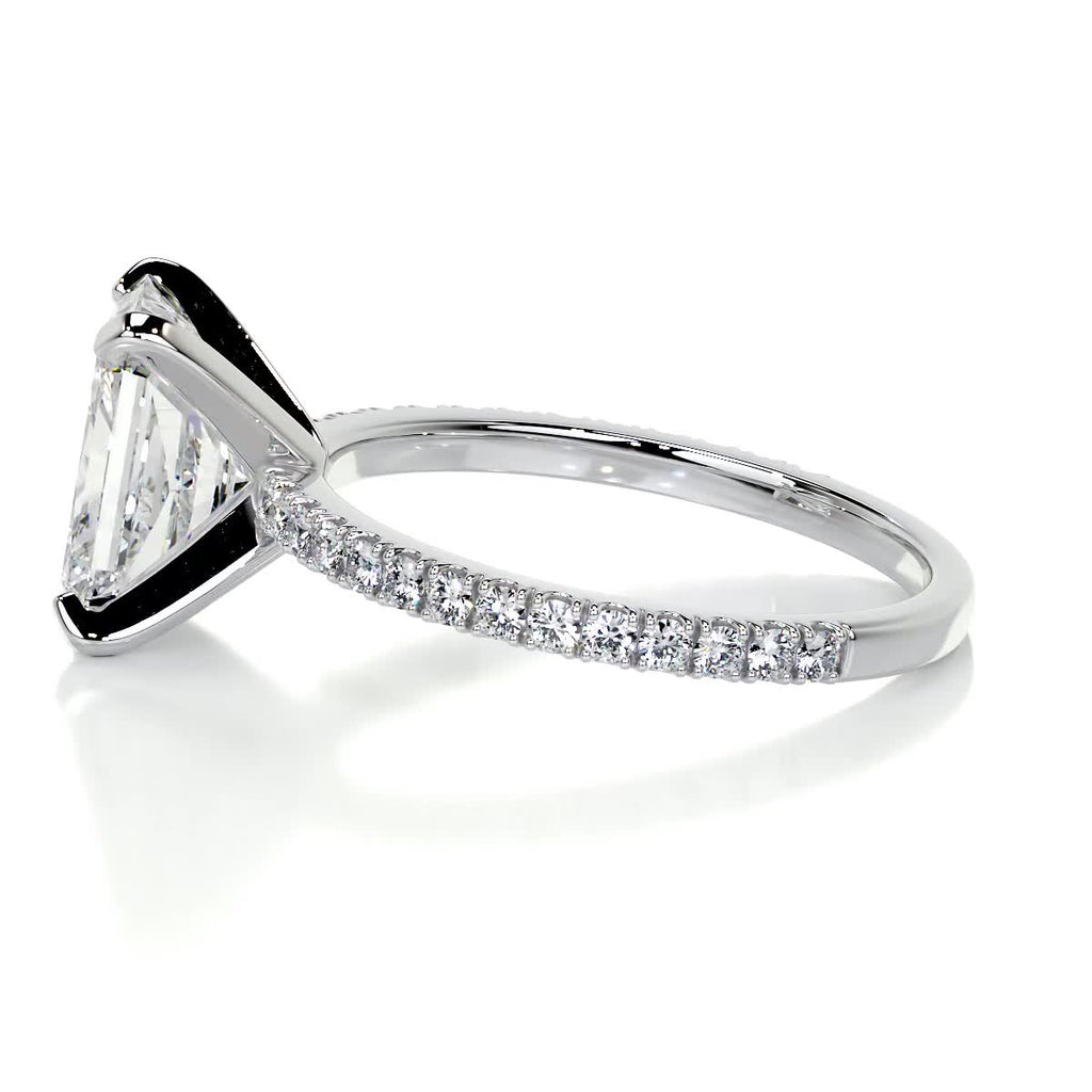 Radiant Pave Lab Grown Diamond Engagement Ring
