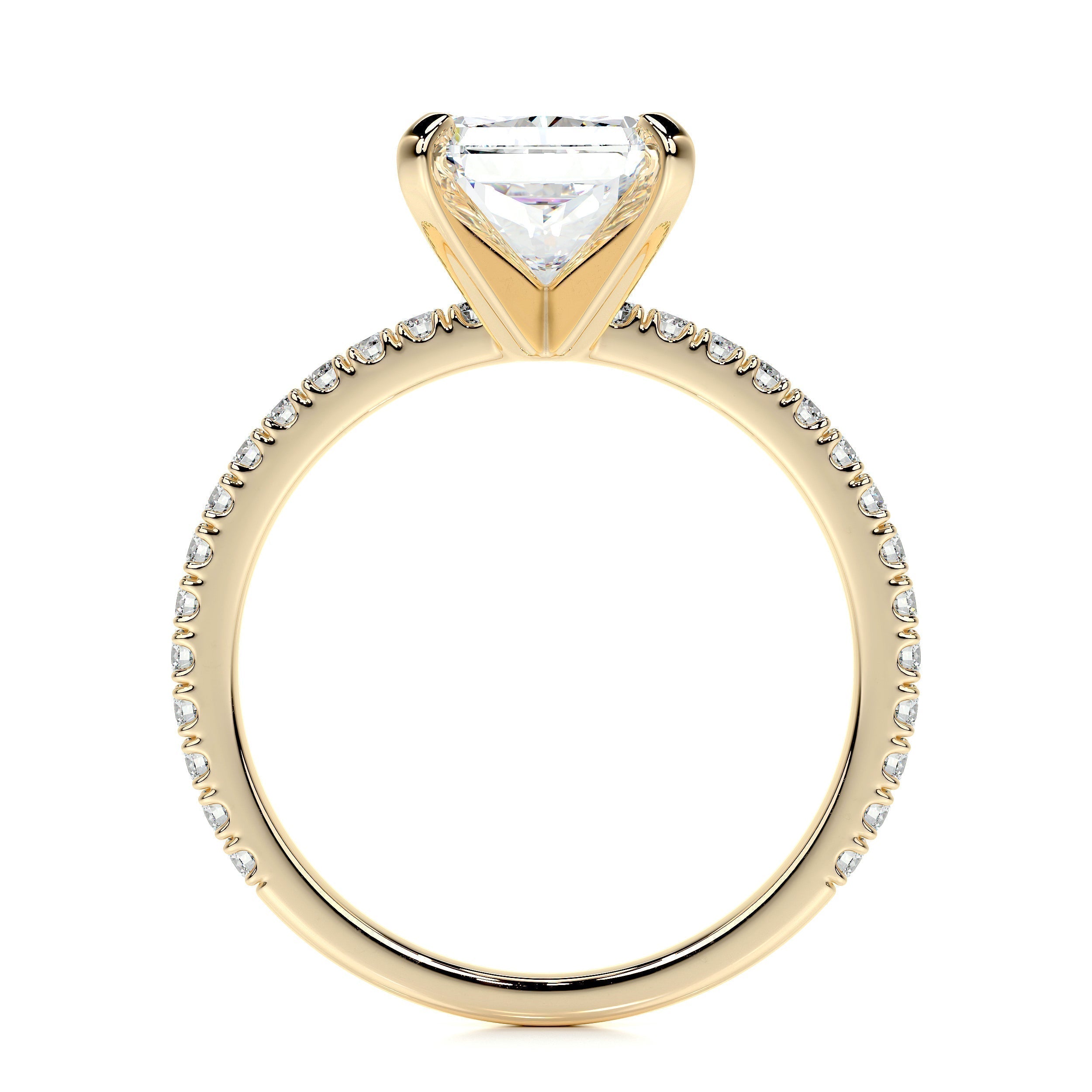 Radiant Pave Lab Grown Diamond Engagement Ring