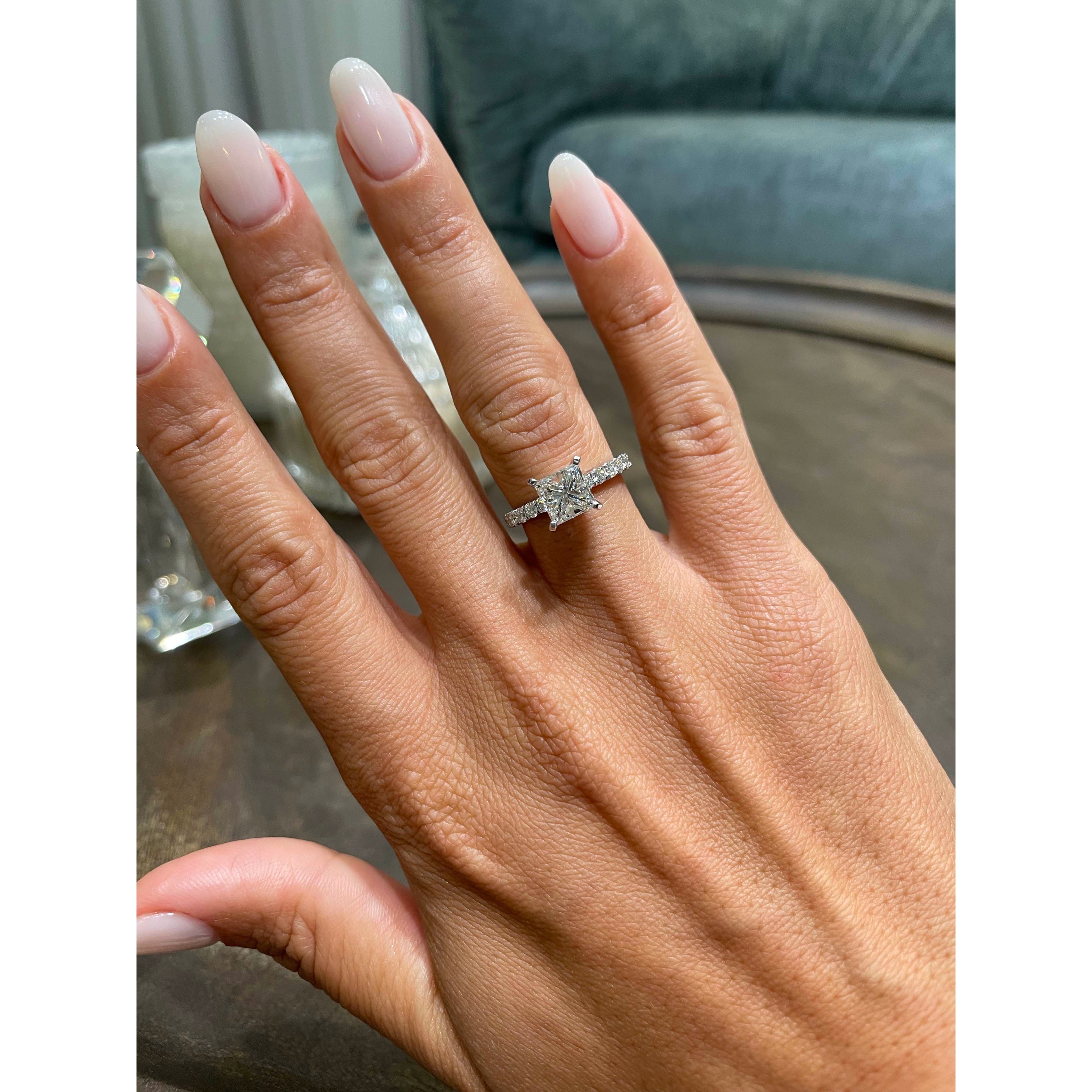 Princess Pave Lab Grown Diamond Engagement Ring