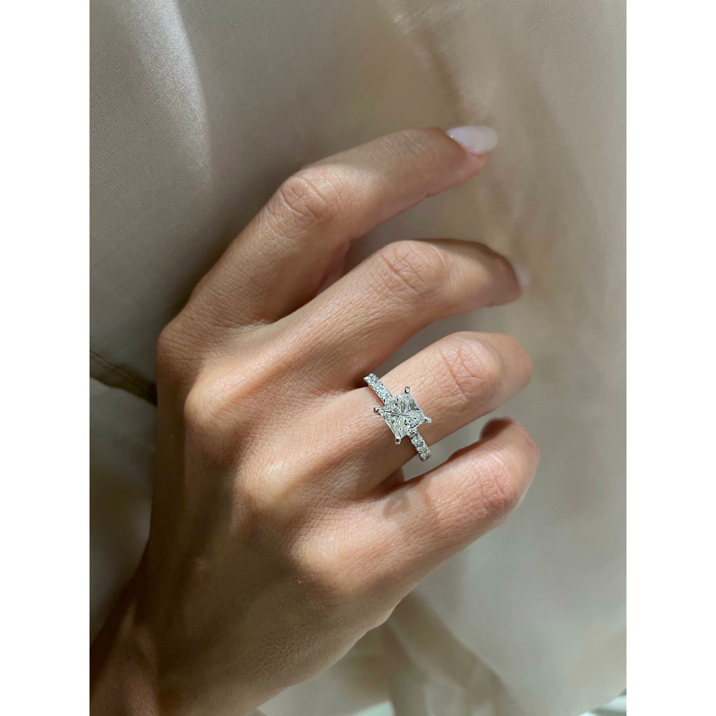 Princess Pave Lab Grown Diamond Engagement Ring