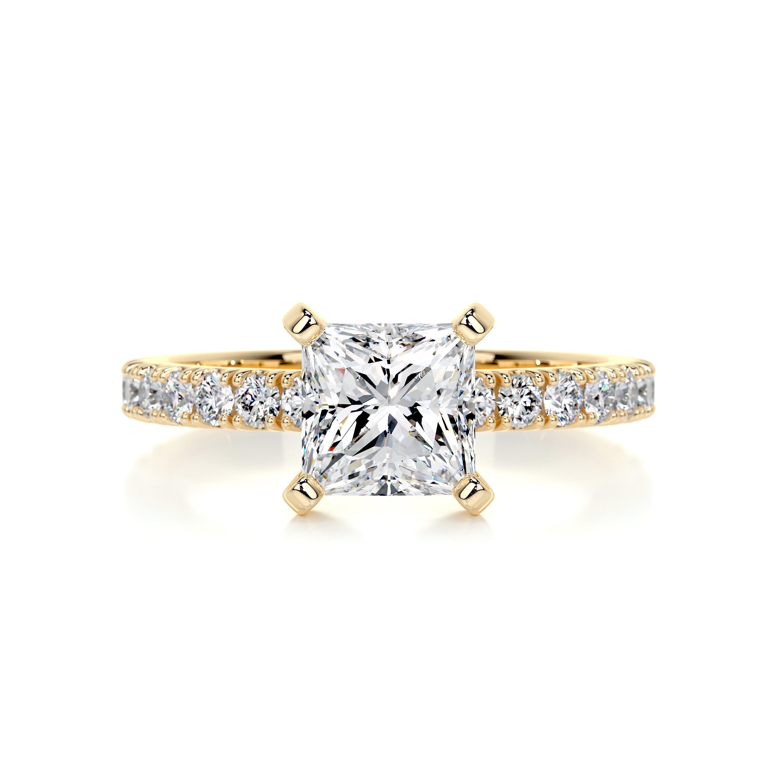 Princess Pave Lab Grown Diamond Engagement Ring
