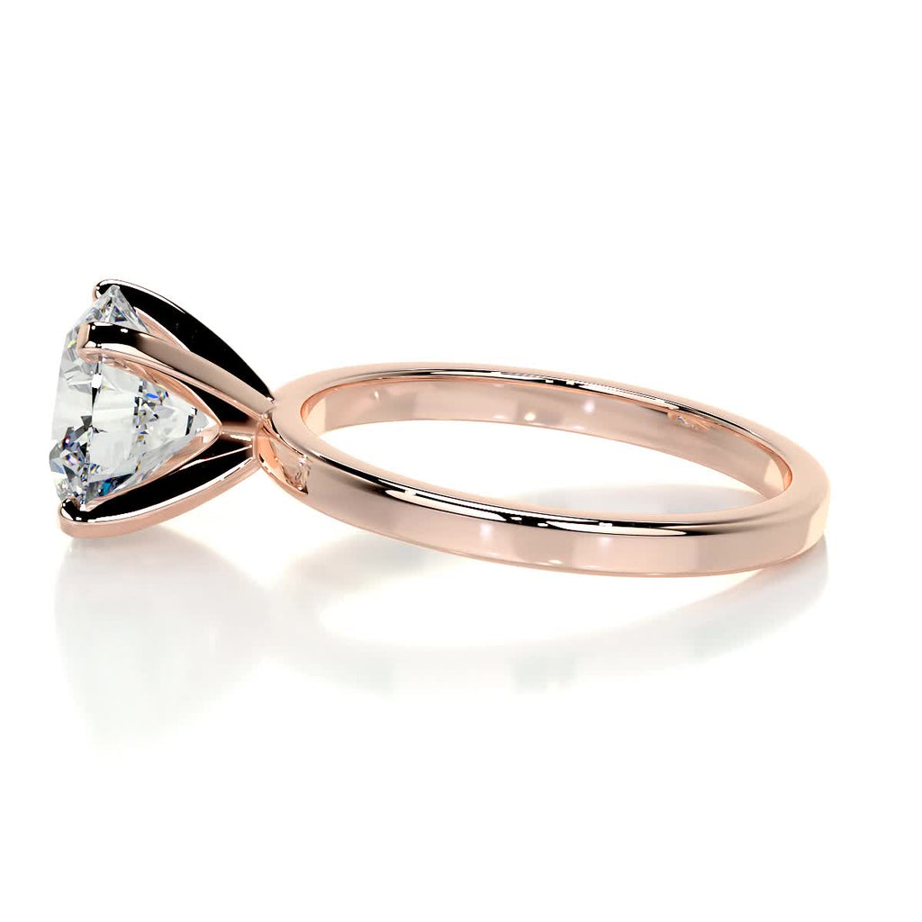 Round Solitaire Lab Grown Diamond Engagement Ring