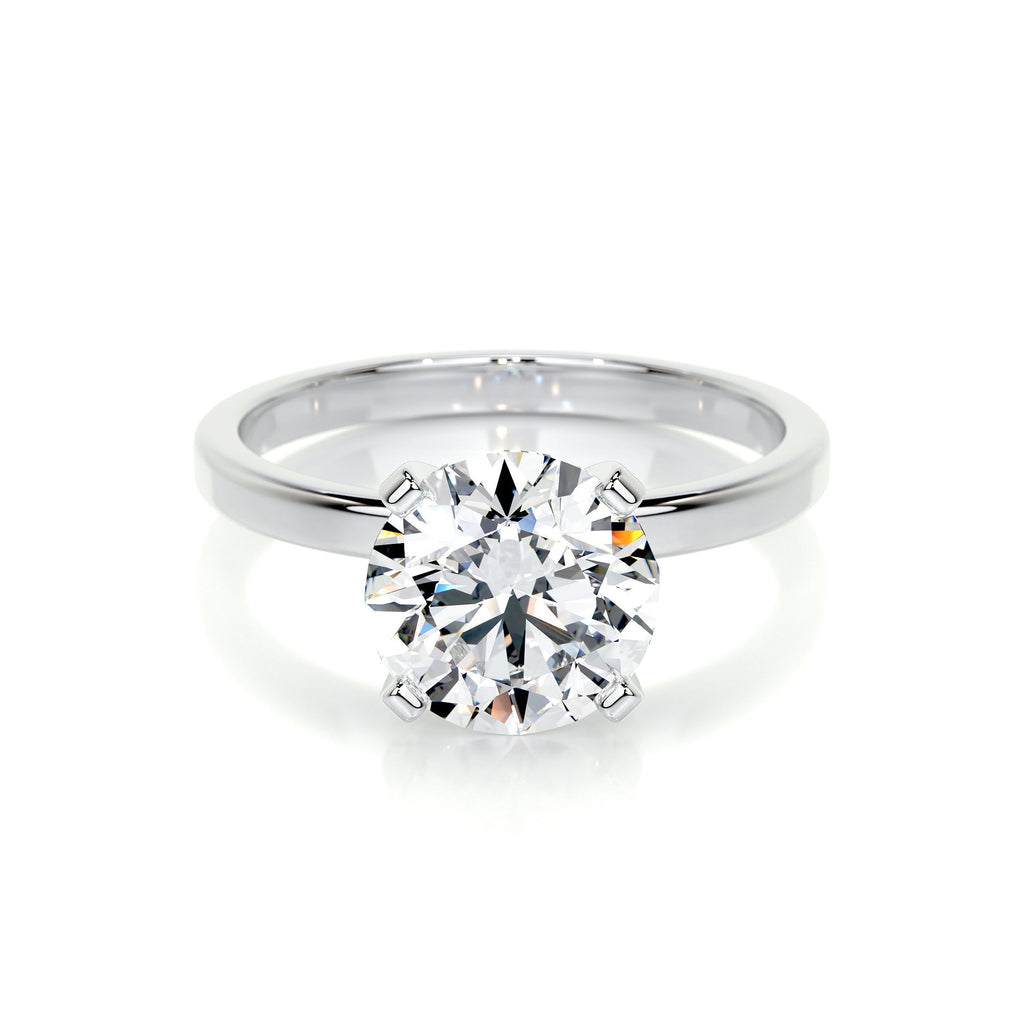 Round Solitaire Lab Grown Diamond Engagement Ring