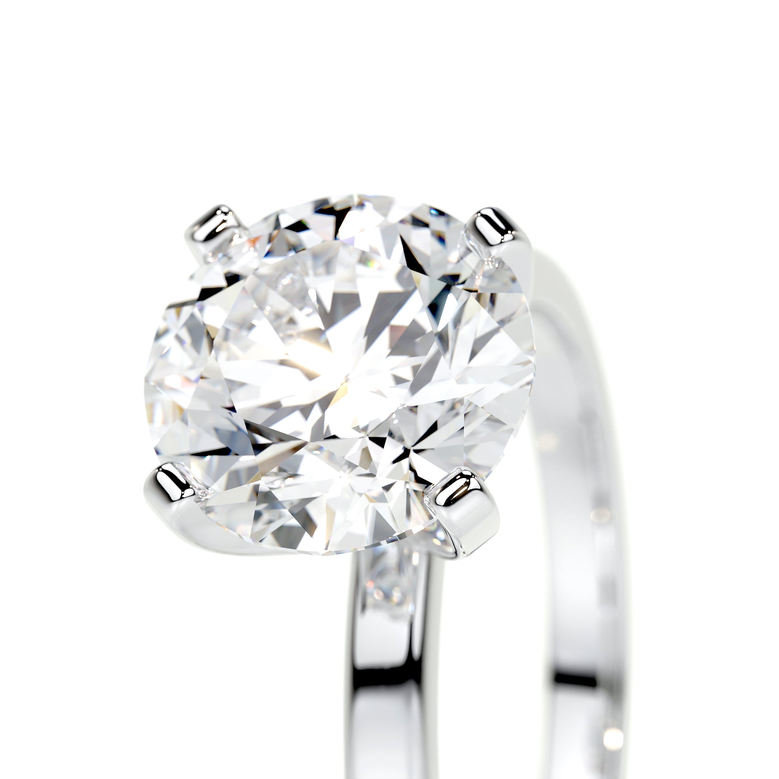 Round Solitaire Lab Grown Diamond Engagement Ring