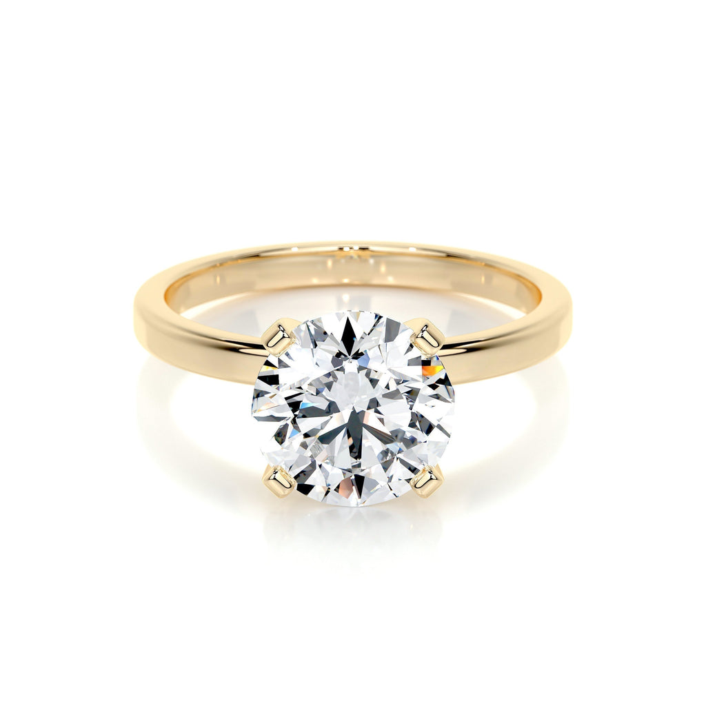 Round Solitaire Lab Grown Diamond Engagement Ring