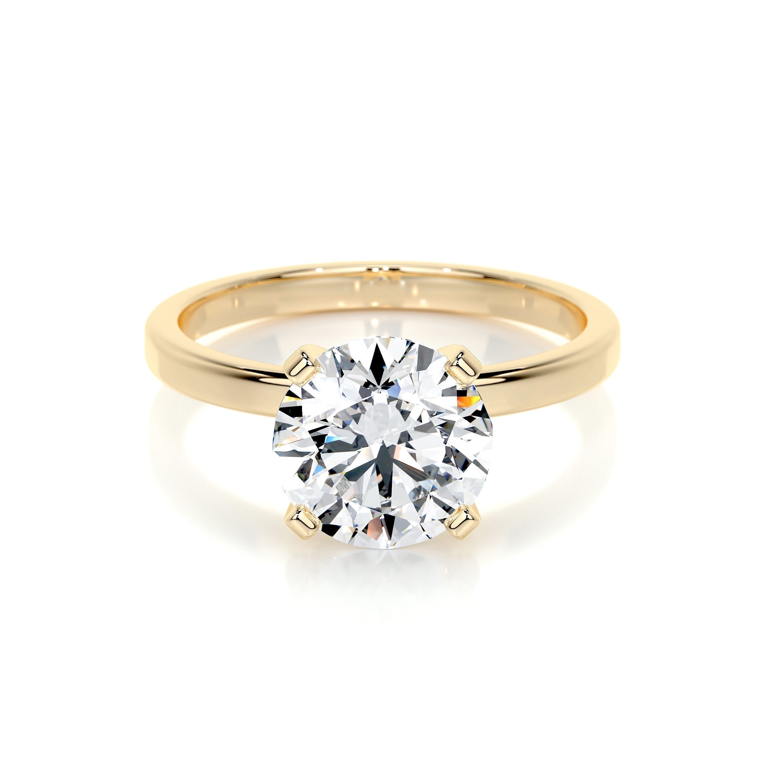 Round Solitaire Lab Grown Diamond Engagement Ring