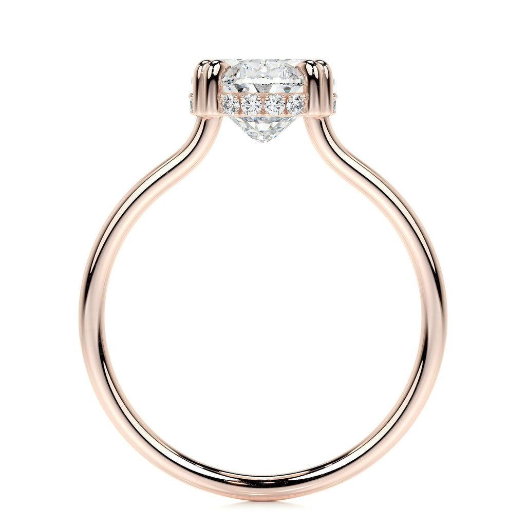 Oval Hidden Halo Lab Grown Diamond Engagement Ring