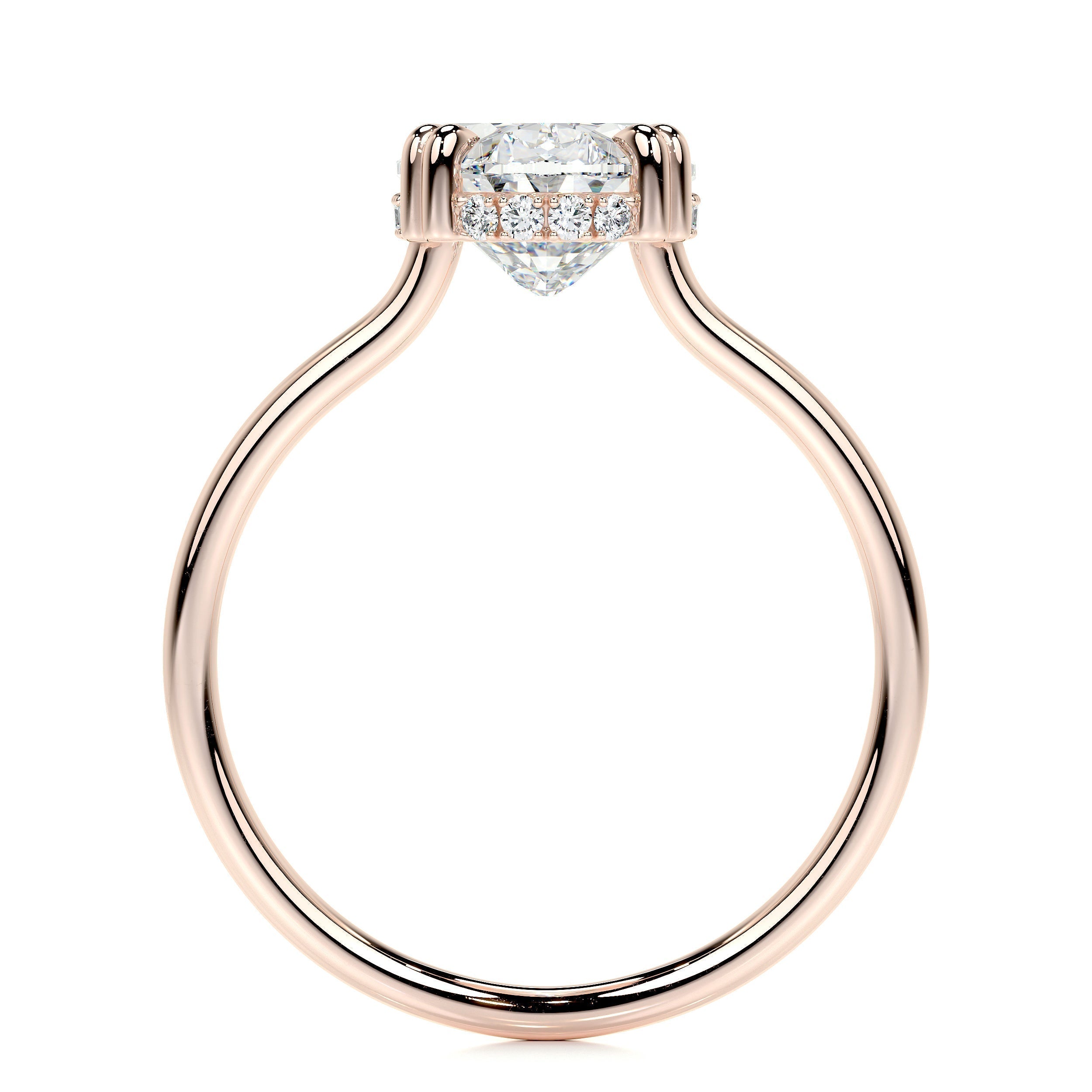 Oval Hidden Halo Lab Grown Diamond Engagement Ring