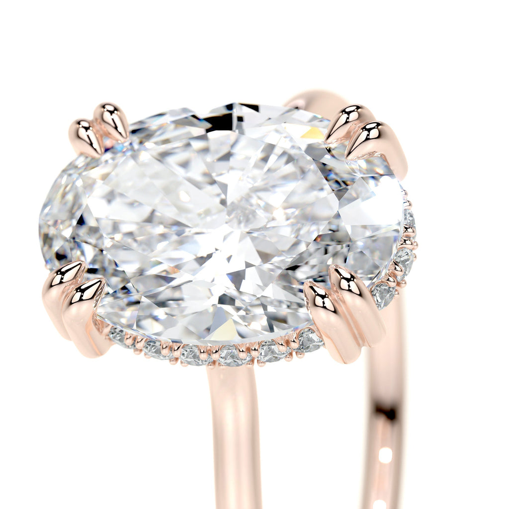 Oval Hidden Halo Lab Grown Diamond Engagement Ring