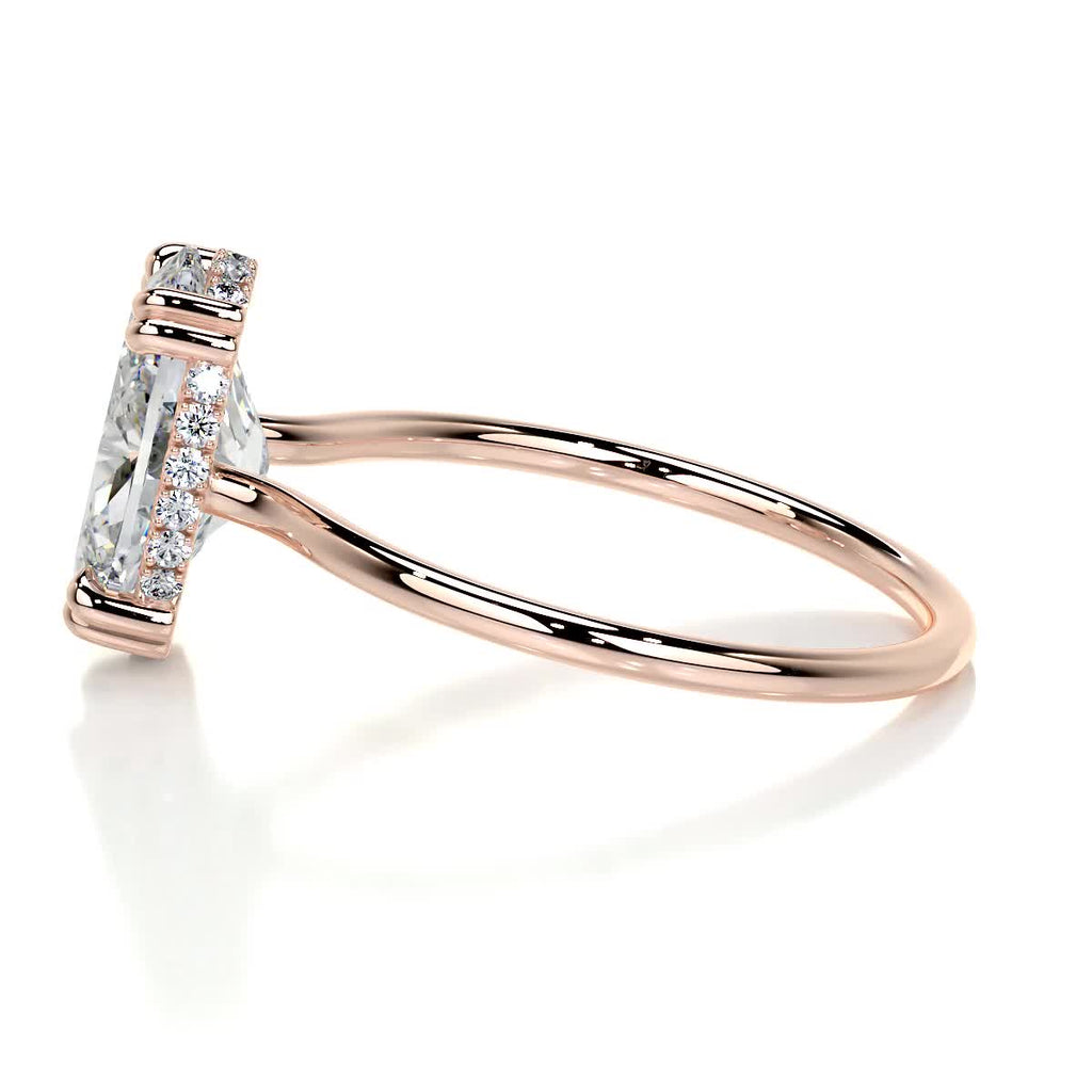 Oval Hidden Halo Lab Grown Diamond Engagement Ring