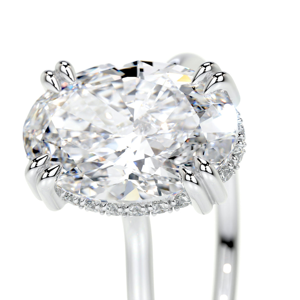 Oval Hidden Halo Lab Grown Diamond Engagement Ring