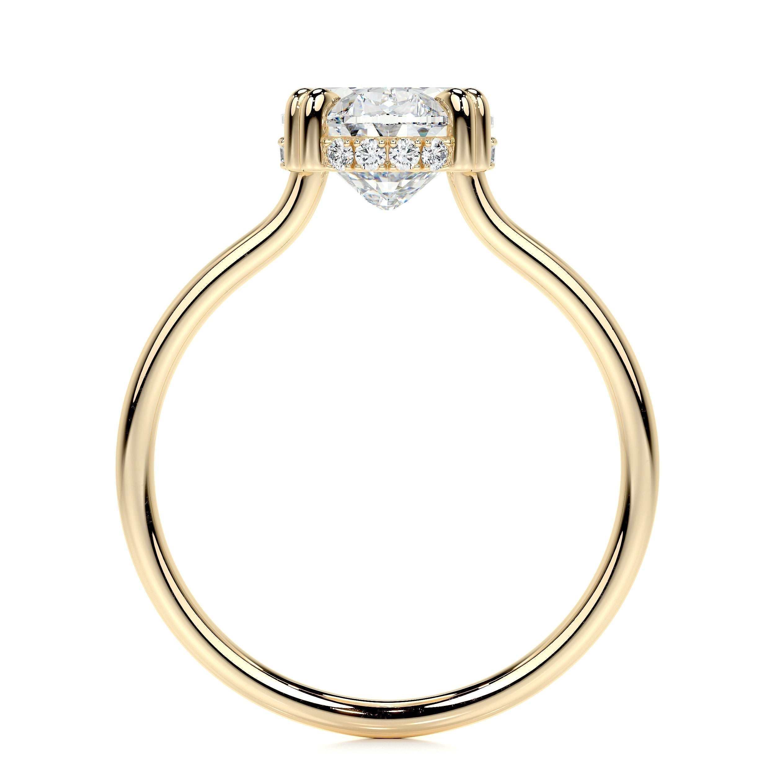 Oval Hidden Halo Lab Grown Diamond Engagement Ring