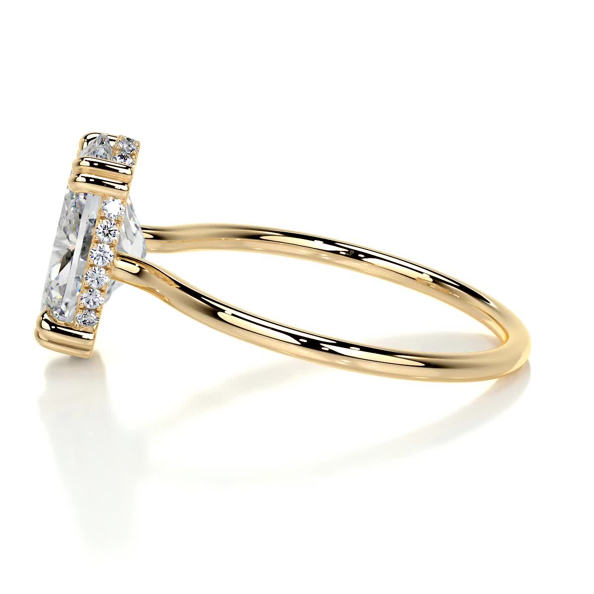 Oval Hidden Halo Lab Grown Diamond Engagement Ring