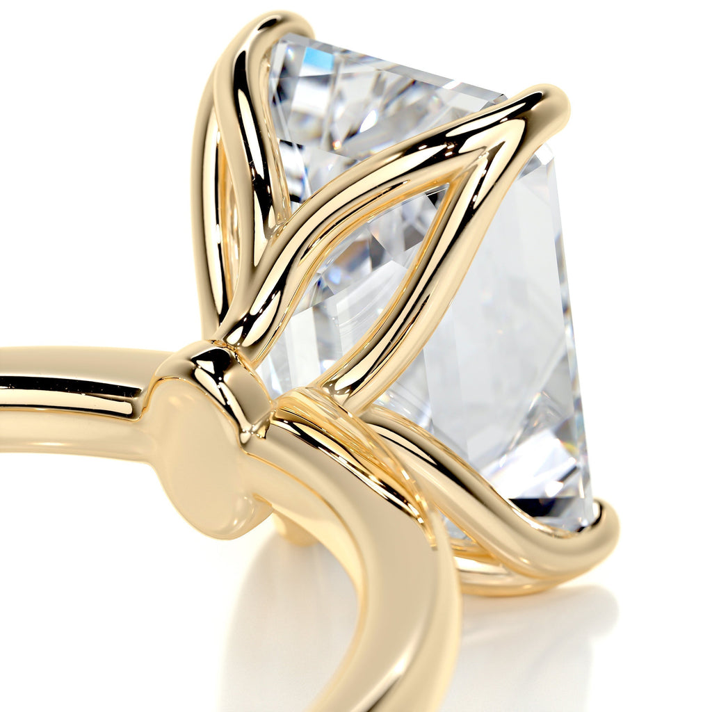 Emerald Solitaire Lab Grown Diamond Engagement Ring