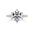 Round Pave Lab Grown Diamond Engagement Ring