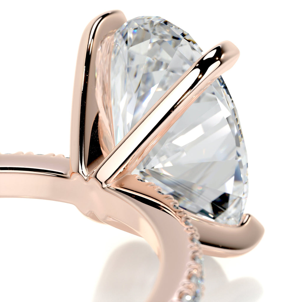 Oval Pave Lab Grown Diamond Engagement Ring