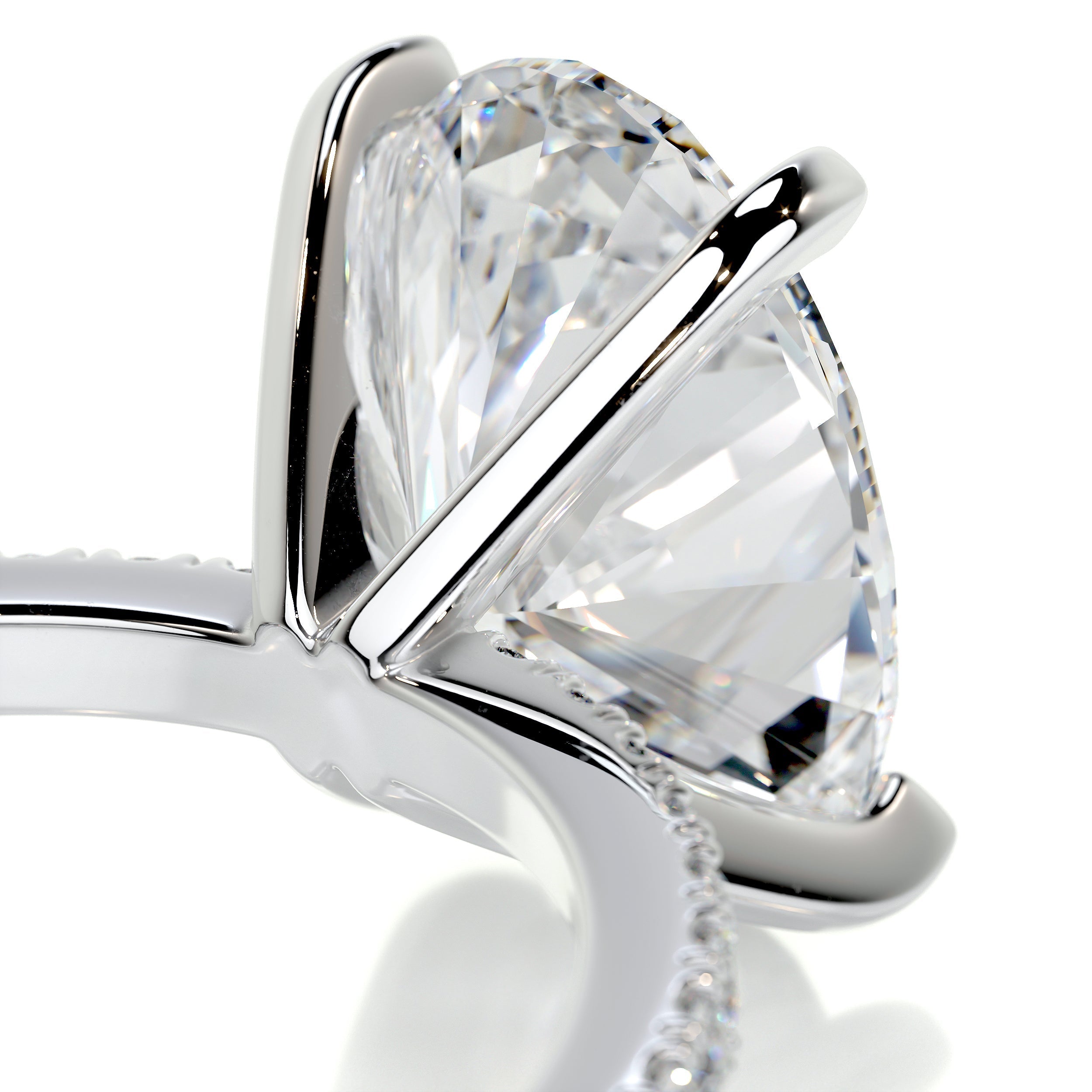 Oval Pave Lab Grown Diamond Engagement Ring