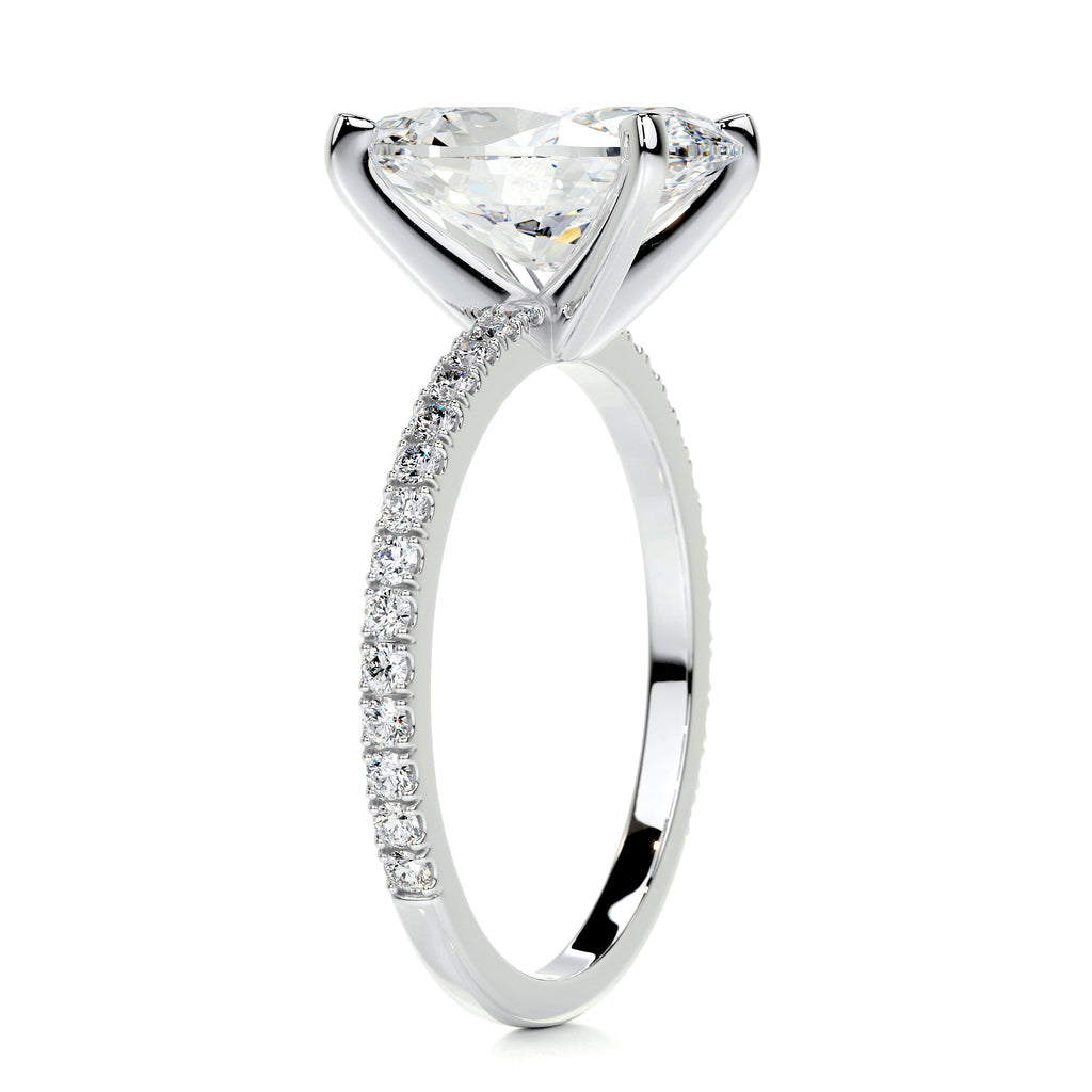 Oval Pave Lab Grown Diamond Engagement Ring