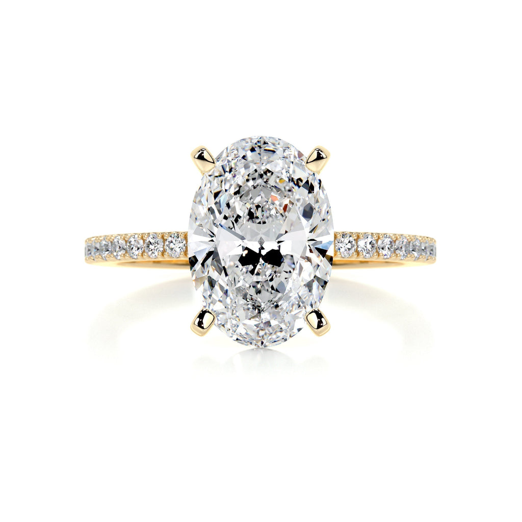 Oval Pave Lab Grown Diamond Engagement Ring