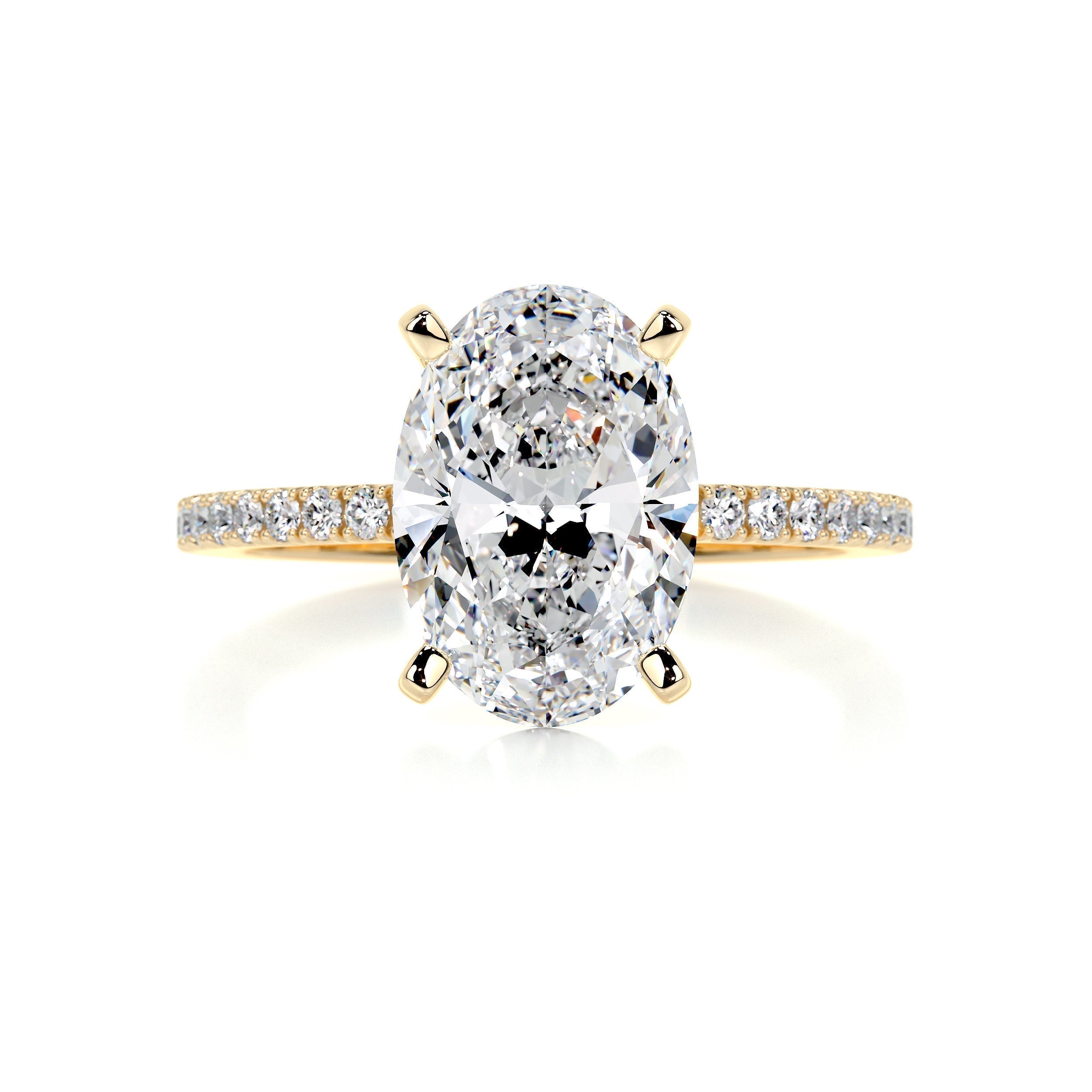 Oval Pave Lab Grown Diamond Engagement Ring