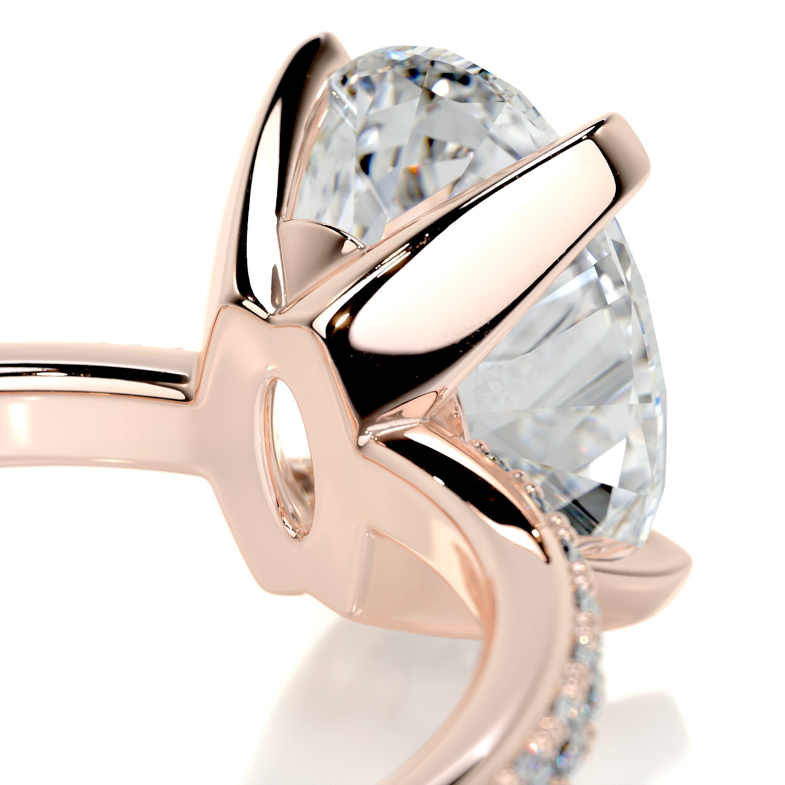 Oval Pave Lab Grown Diamond Engagement Ring