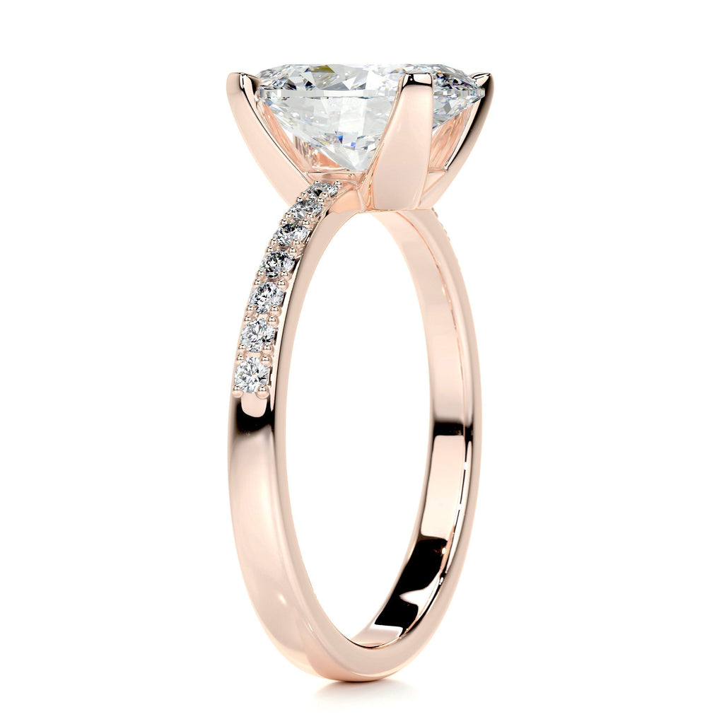 Oval Pave Lab Grown Diamond Engagement Ring