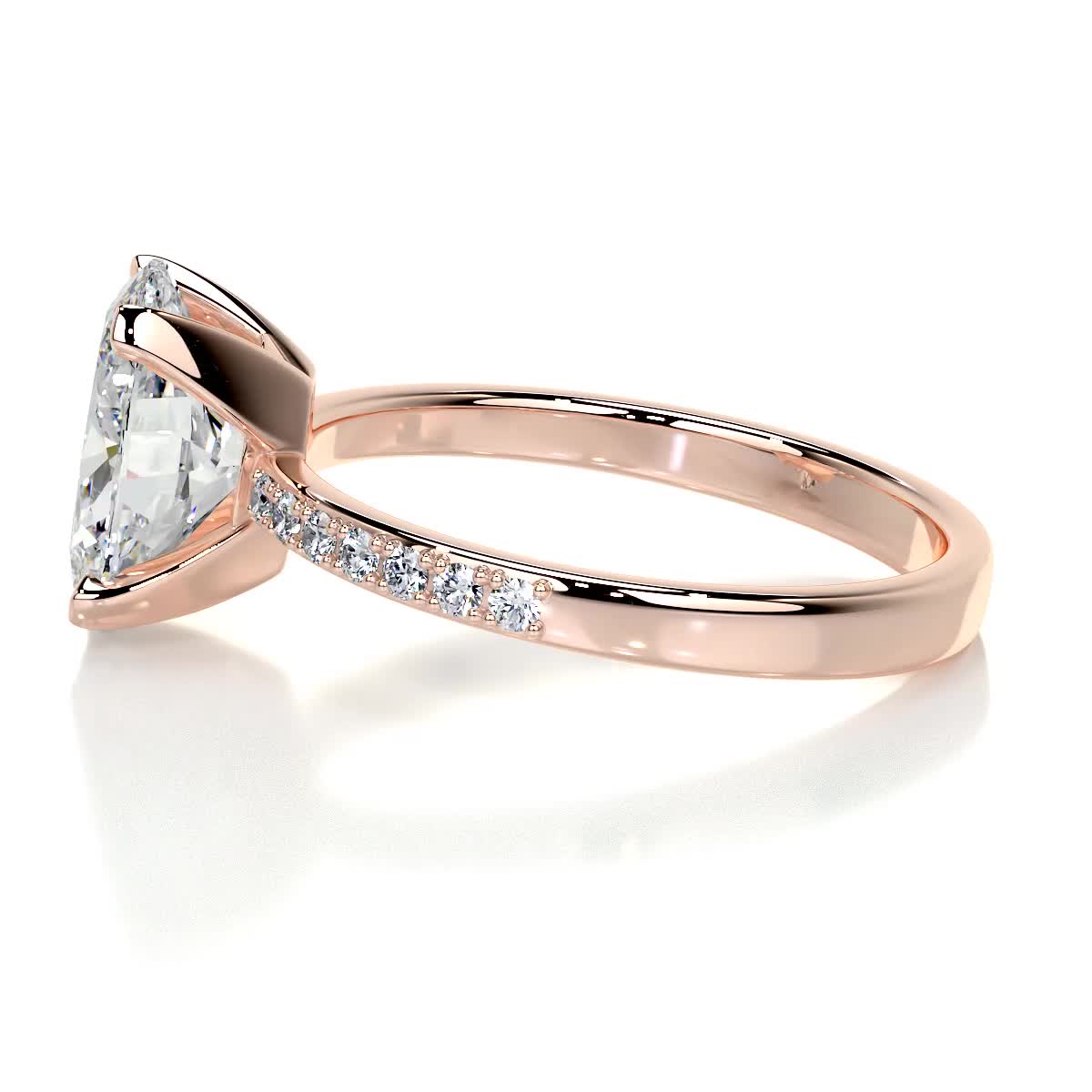Oval Pave Lab Grown Diamond Engagement Ring