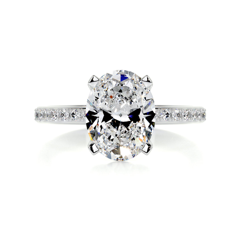 Oval Pave Lab Grown Diamond Engagement Ring