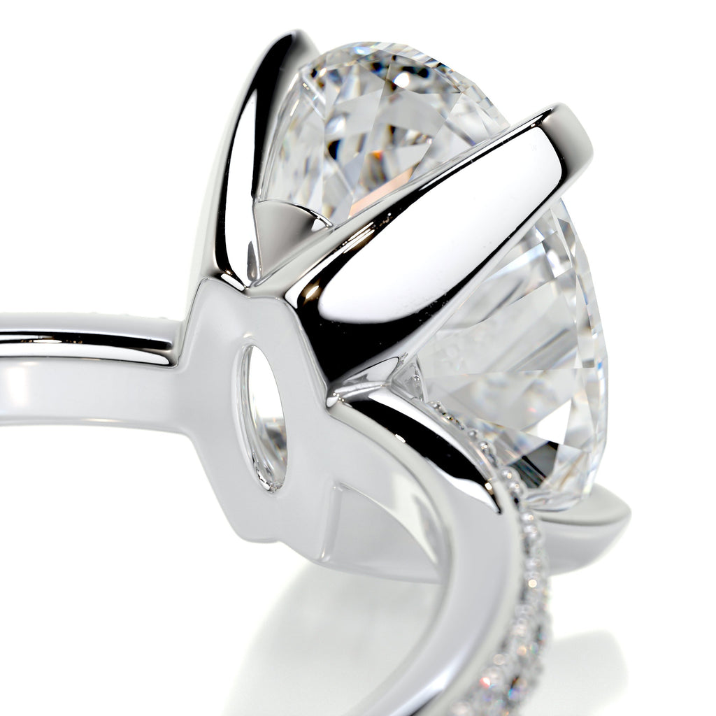 Oval Pave Lab Grown Diamond Engagement Ring