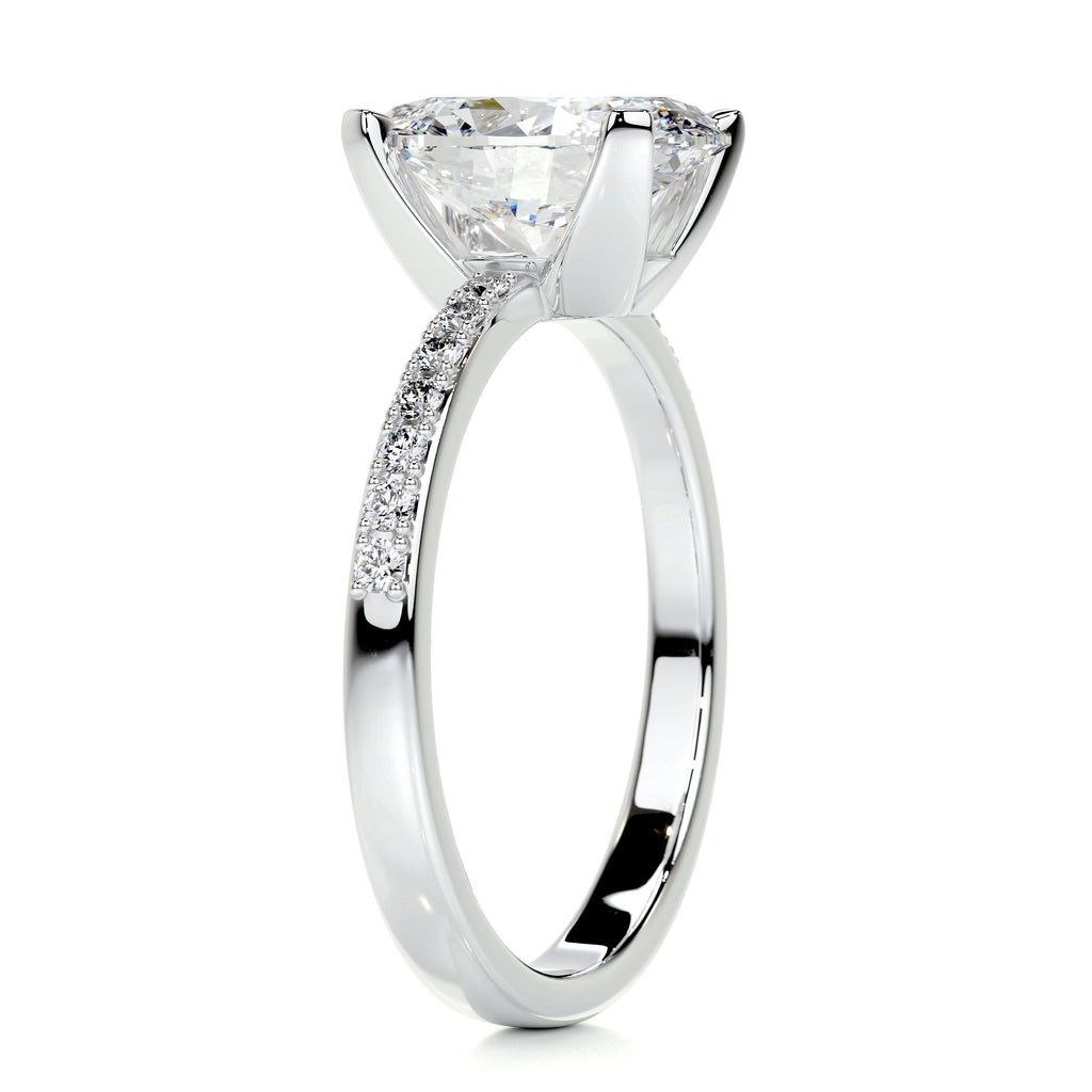 Oval Pave Lab Grown Diamond Engagement Ring