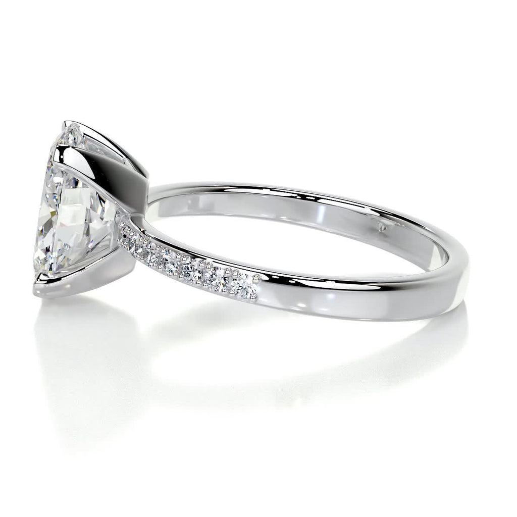 Oval Pave Lab Grown Diamond Engagement Ring