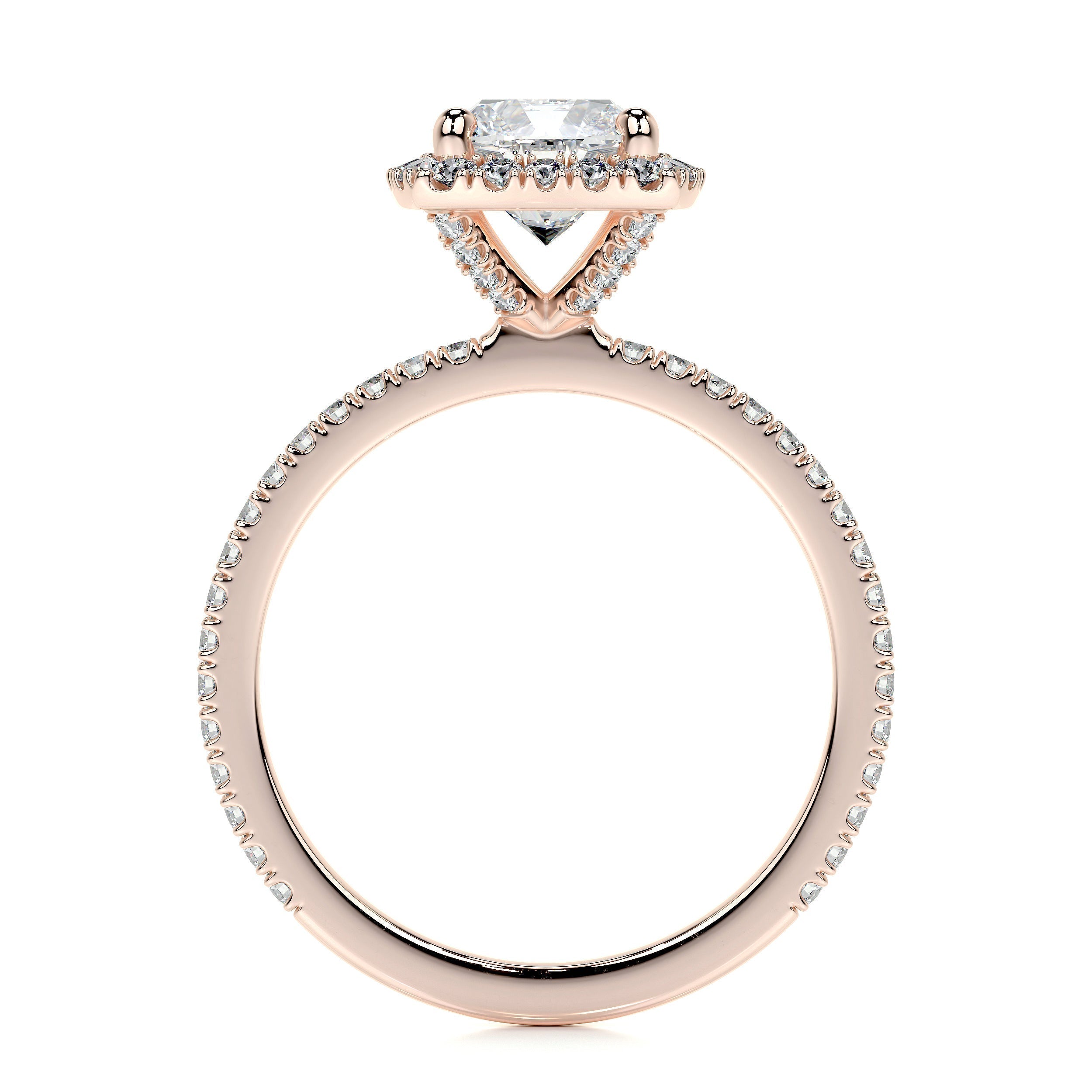 Cushion Halo Lab Grown Diamond Engagement Ring