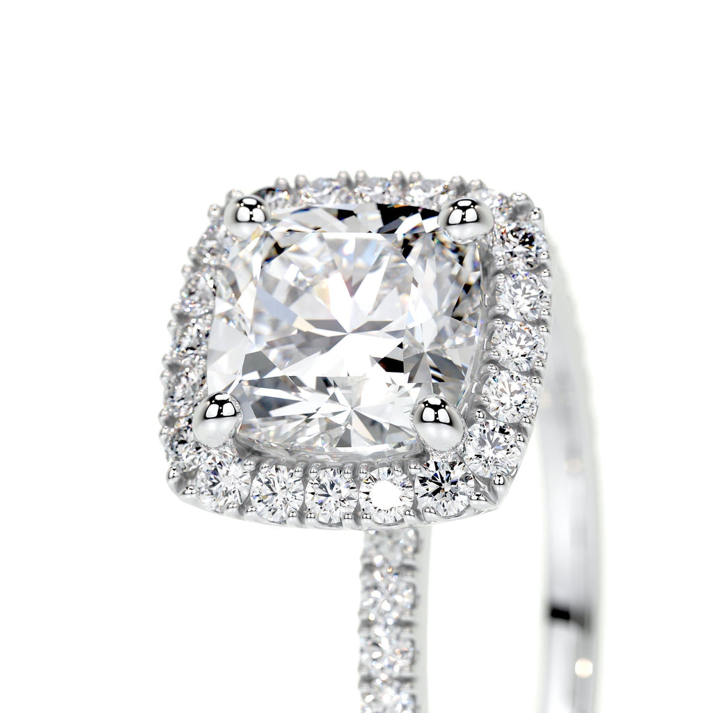 Cushion Halo Lab Grown Diamond Engagement Ring