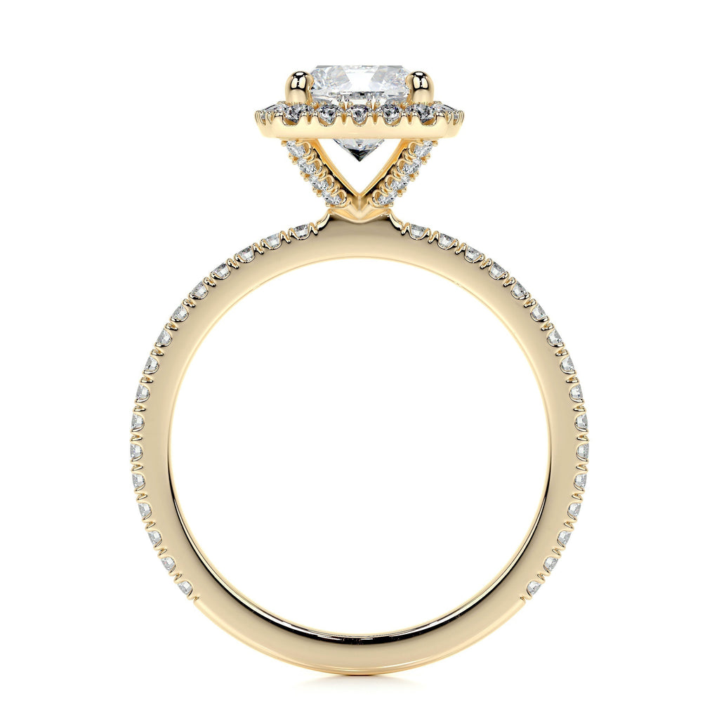 Cushion Halo Lab Grown Diamond Engagement Ring