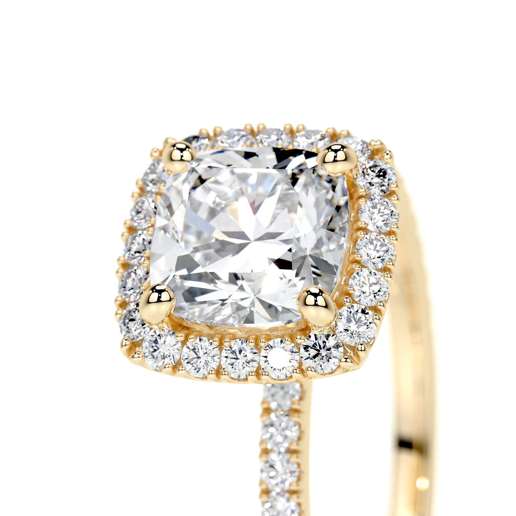 Cushion Halo Lab Grown Diamond Engagement Ring