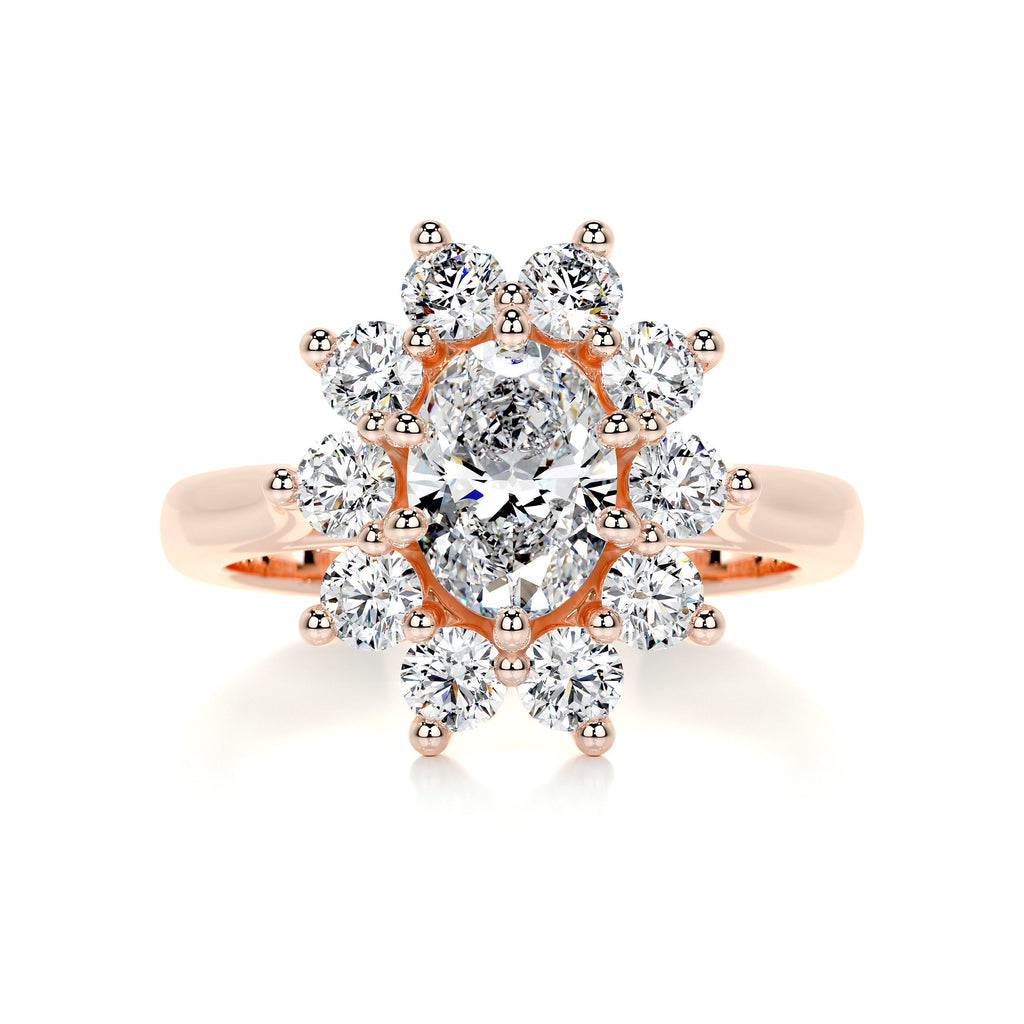 Oval Halo Lab Grown Diamond Engagement Ring