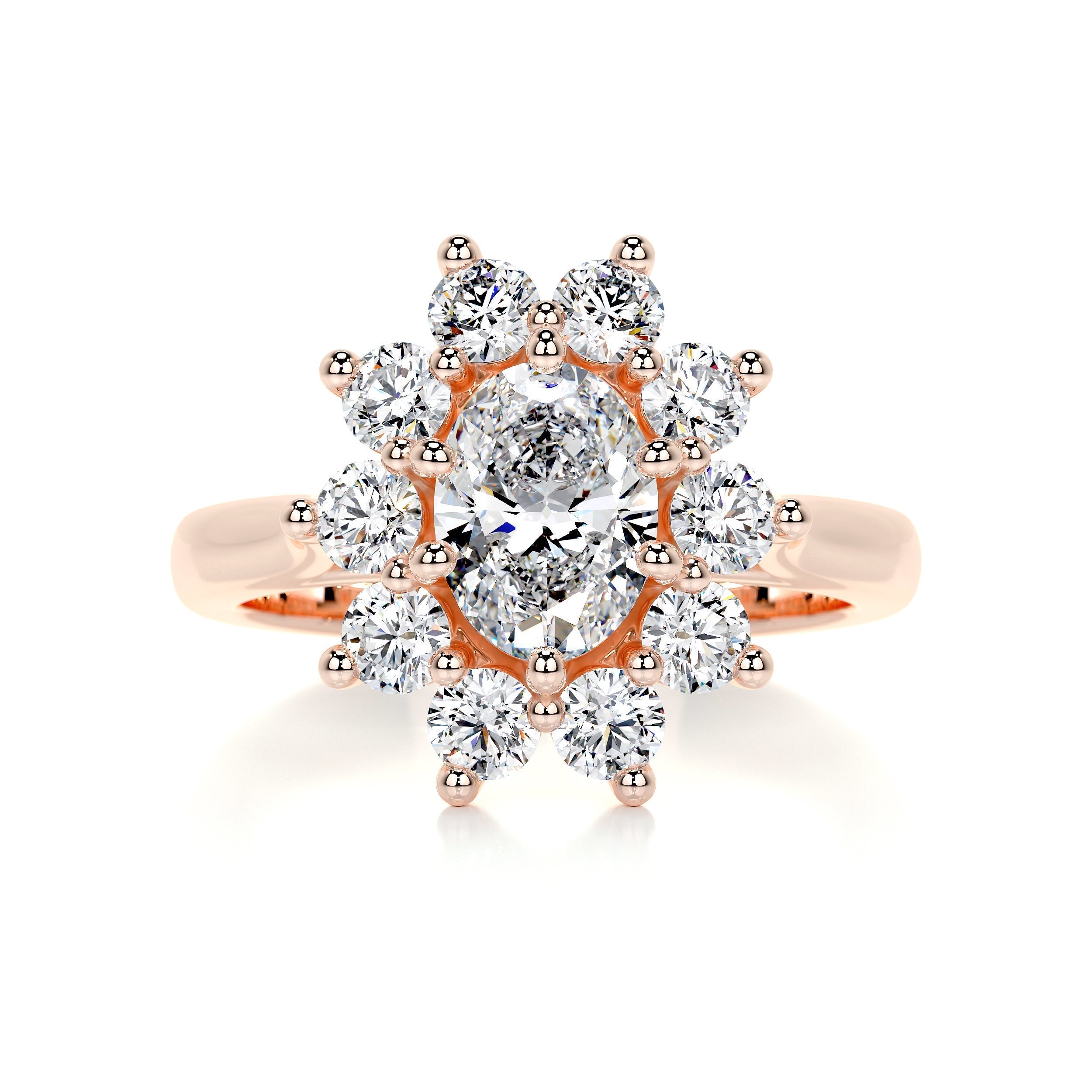 Oval Halo Lab Grown Diamond Engagement Ring