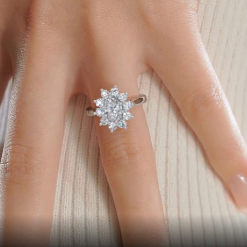 Oval Halo Lab Grown Diamond Engagement Ring