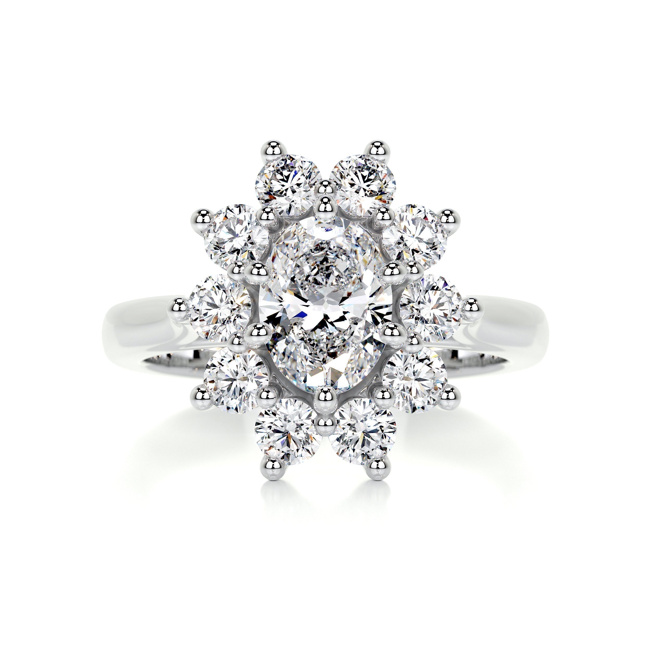 Oval Halo Lab Grown Diamond Engagement Ring